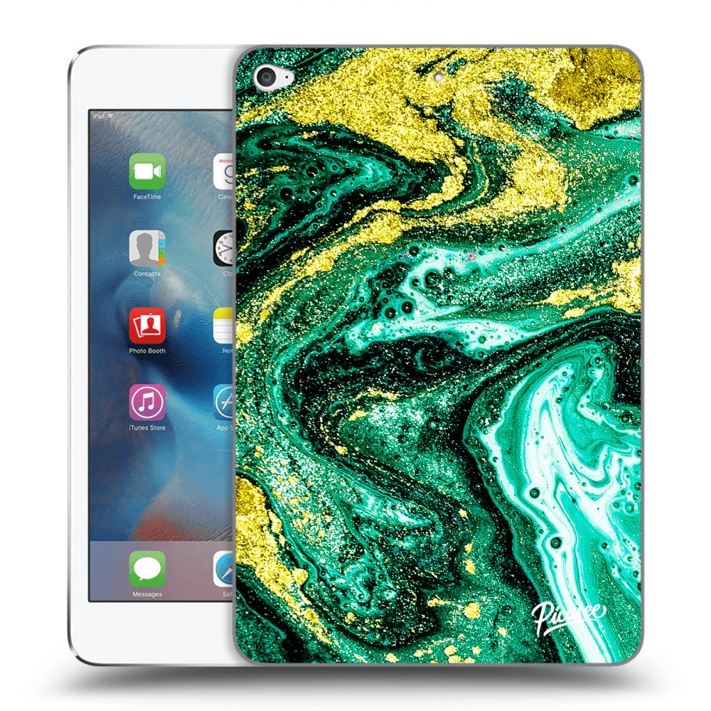 Picasee silikónový čierny obal pre Apple iPad mini 4 - Green Gold