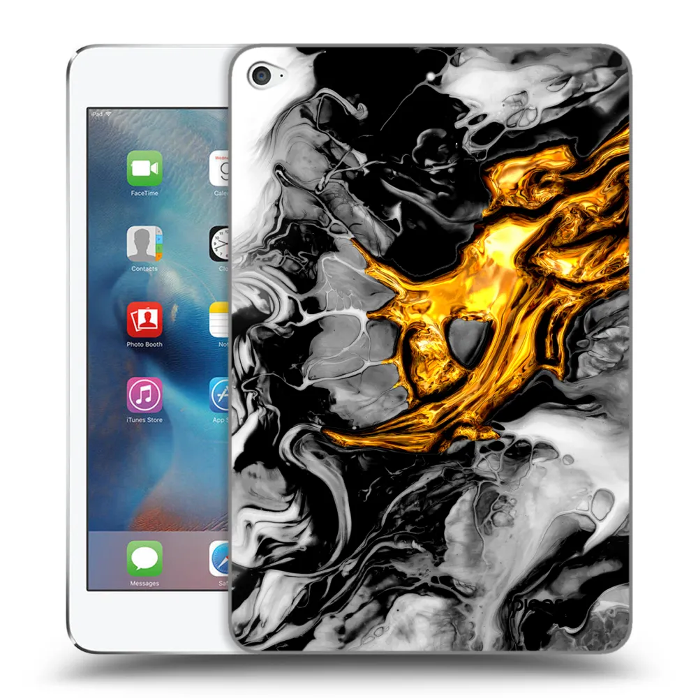 Silikónový prehľadný obal pre Apple iPad mini 4 - Black Gold 2