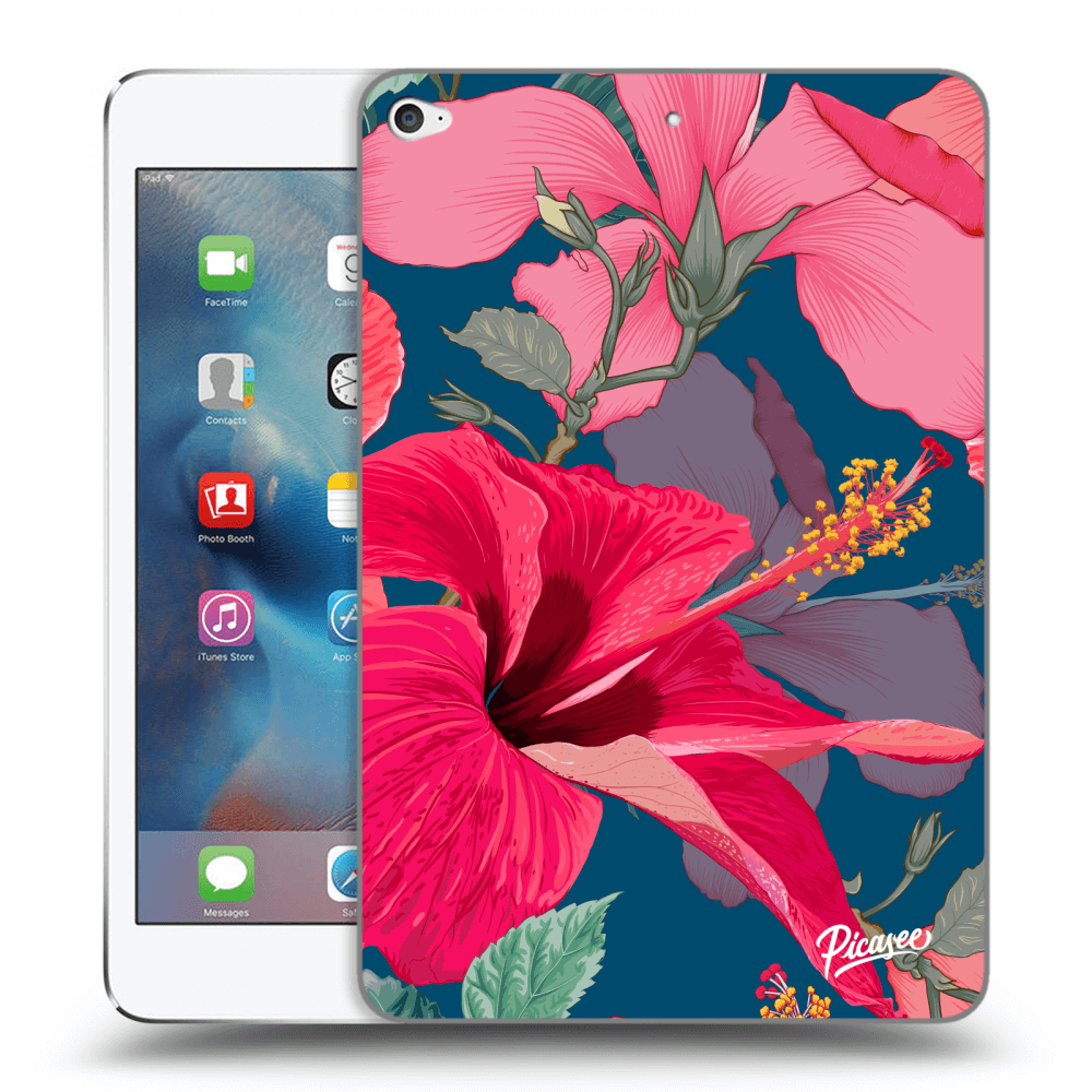 Picasee silikónový čierny obal pre Apple iPad mini 4 - Hibiscus