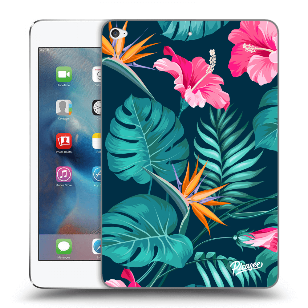 Picasee silikónový prehľadný obal pre Apple iPad mini 4 - Pink Monstera