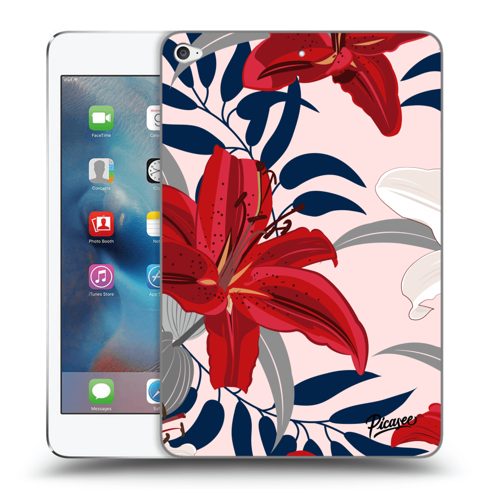 Picasee silikónový prehľadný obal pre Apple iPad mini 4 - Red Lily