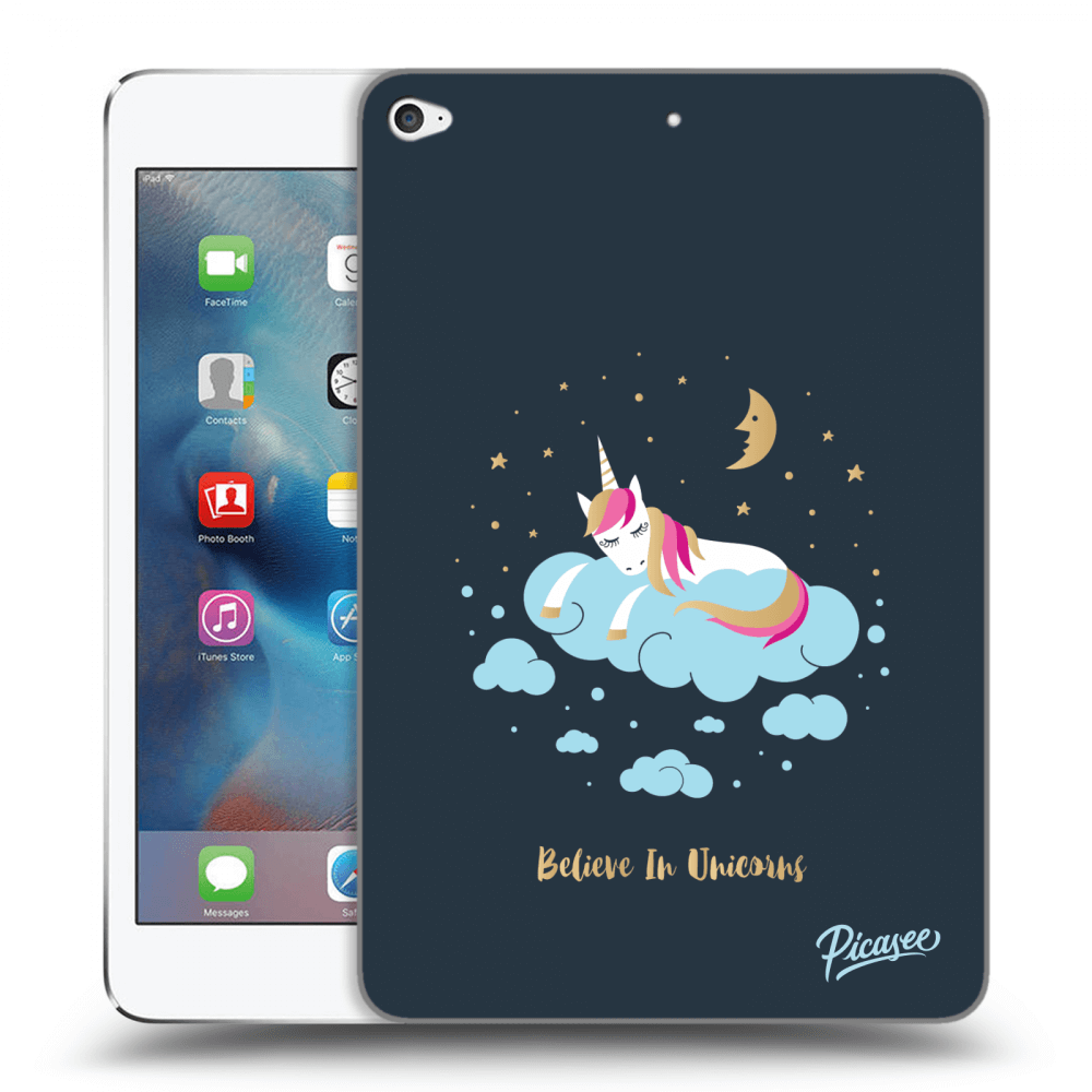 Picasee silikónový čierny obal pre Apple iPad mini 4 - Believe In Unicorns