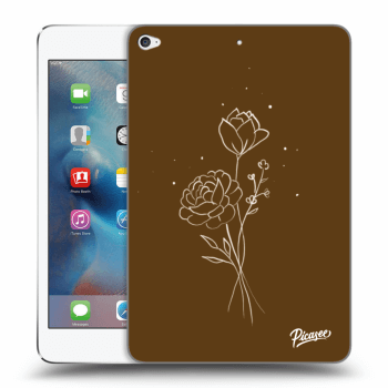 Picasee silikónový prehľadný obal pre Apple iPad mini 4 - Brown flowers
