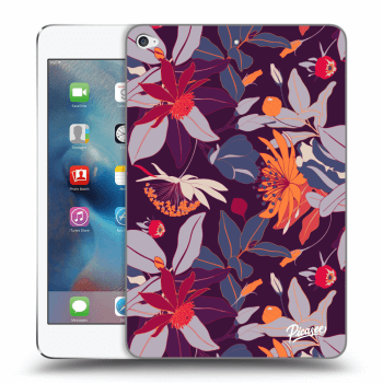 Picasee silikónový prehľadný obal pre Apple iPad mini 4 - Purple Leaf