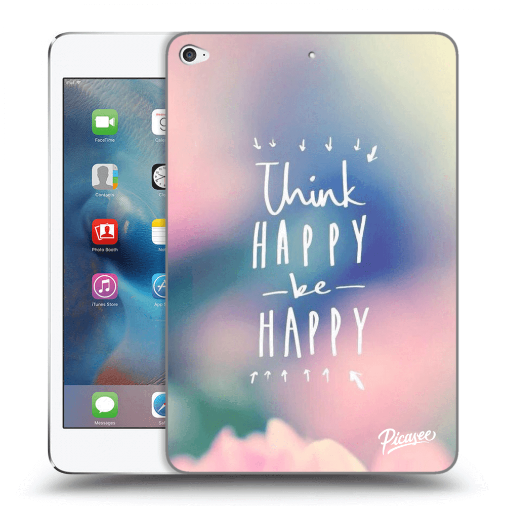 Picasee silikónový čierny obal pre Apple iPad mini 4 - Think happy be happy