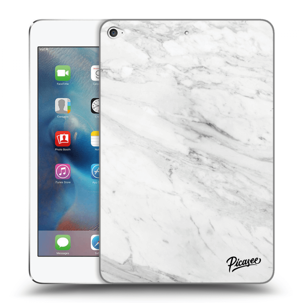 Picasee silikónový prehľadný obal pre Apple iPad mini 4 - White marble