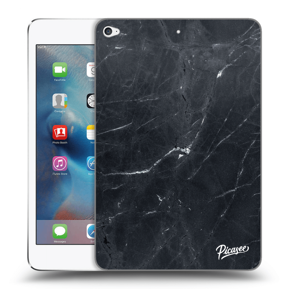Picasee silikónový čierny obal pre Apple iPad mini 4 - Black marble