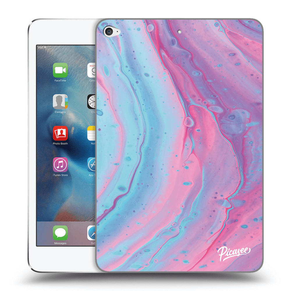 Picasee silikónový čierny obal pre Apple iPad mini 4 - Pink liquid