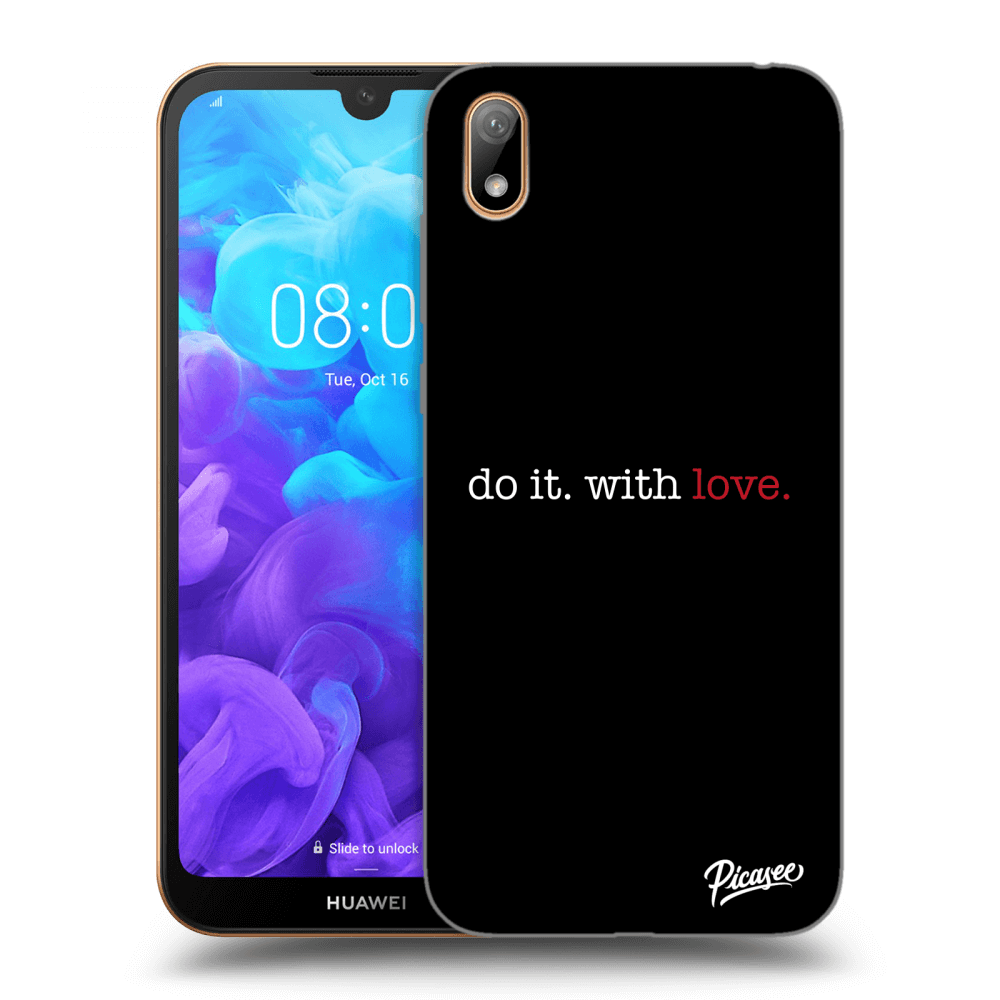 Picasee silikónový čierny obal pre Huawei Y5 2019 - Do it. With love.