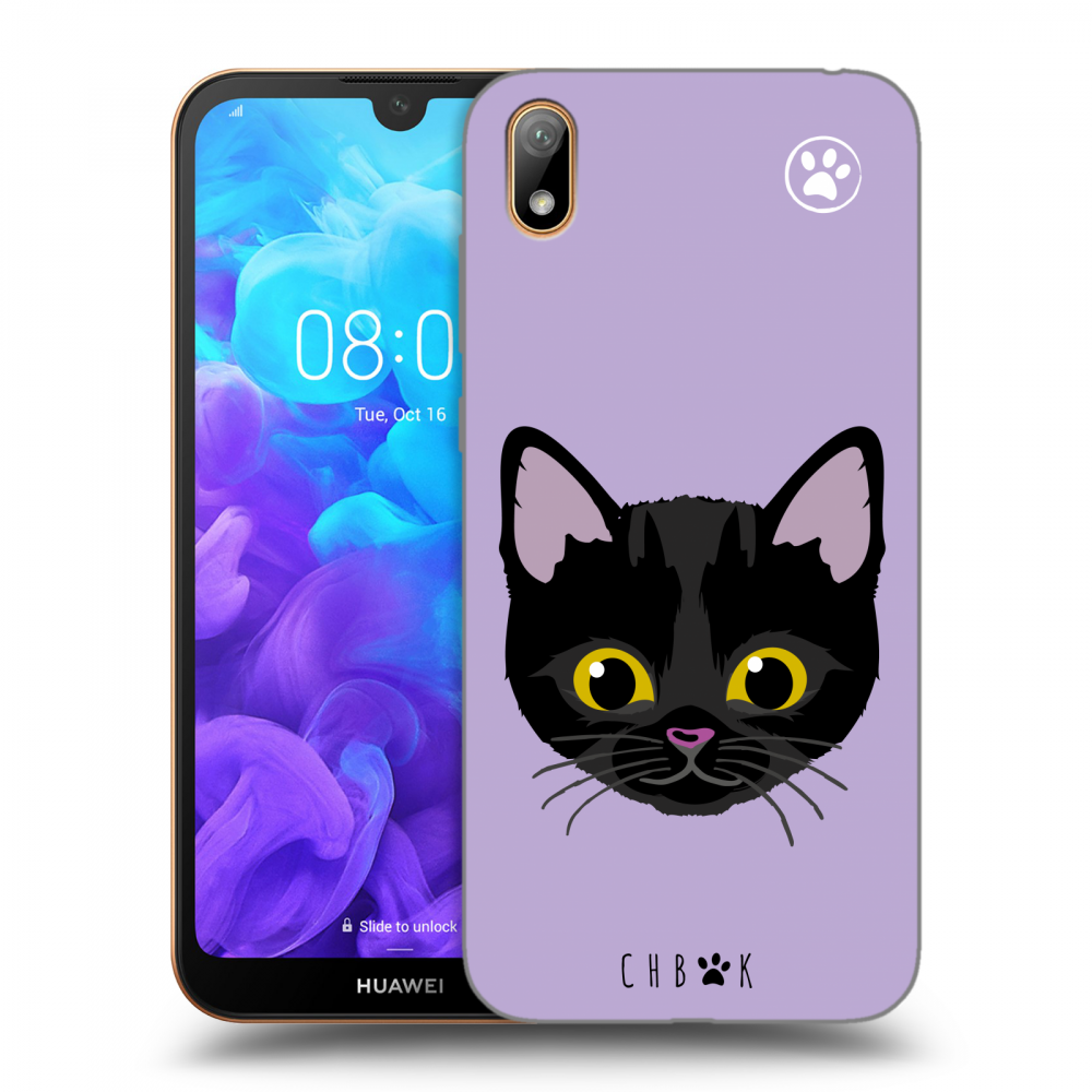 Picasee silikónový čierny obal pre Huawei Y5 2019 - Chybí mi kočky - Fialová