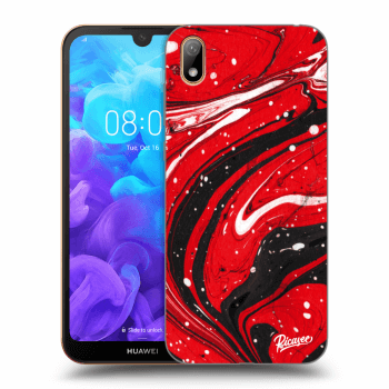 Picasee silikónový čierny obal pre Huawei Y5 2019 - Red black