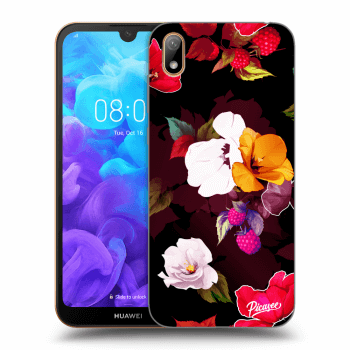 Picasee silikónový čierny obal pre Huawei Y5 2019 - Flowers and Berries