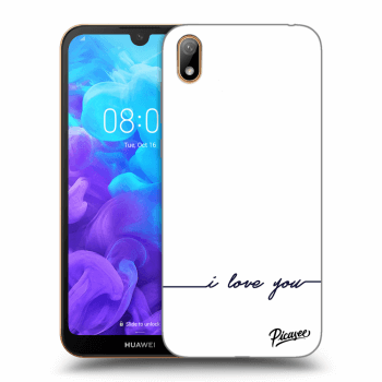 Picasee silikónový čierny obal pre Huawei Y5 2019 - I love you