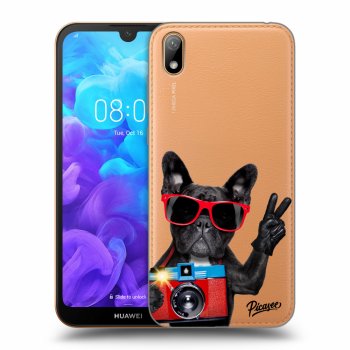 Picasee silikónový prehľadný obal pre Huawei Y5 2019 - French Bulldog