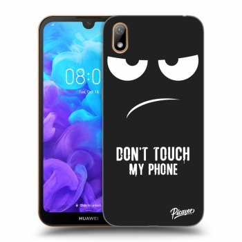 Picasee silikónový čierny obal pre Huawei Y5 2019 - Don't Touch My Phone