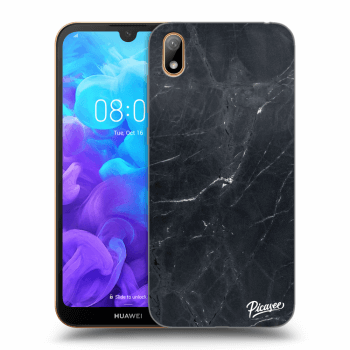 Picasee silikónový čierny obal pre Huawei Y5 2019 - Black marble