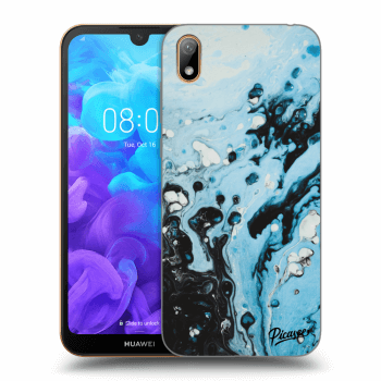 Picasee silikónový čierny obal pre Huawei Y5 2019 - Organic blue