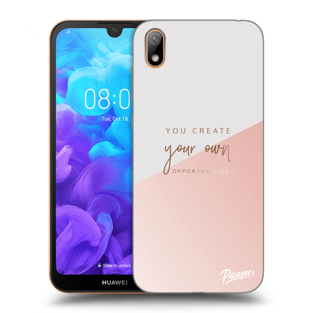 Picasee silikónový čierny obal pre Huawei Y5 2019 - You create your own opportunities