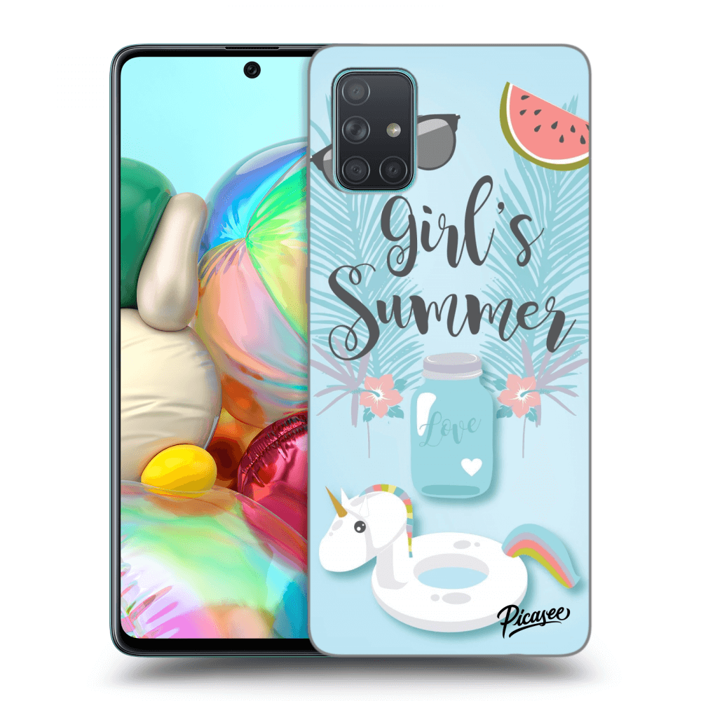 Picasee silikónový čierny obal pre Samsung Galaxy A71 A715F - Girls Summer