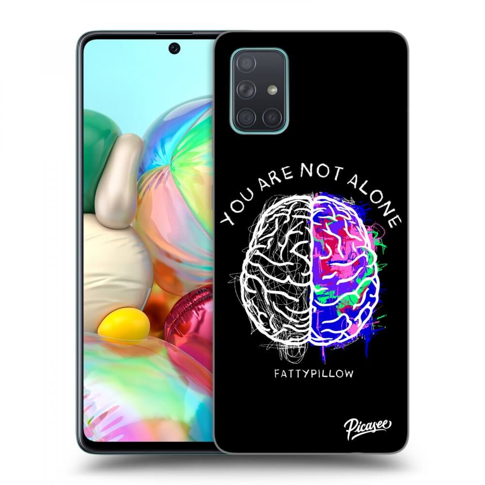 Picasee silikónový čierny obal pre Samsung Galaxy A71 A715F - Brain - White