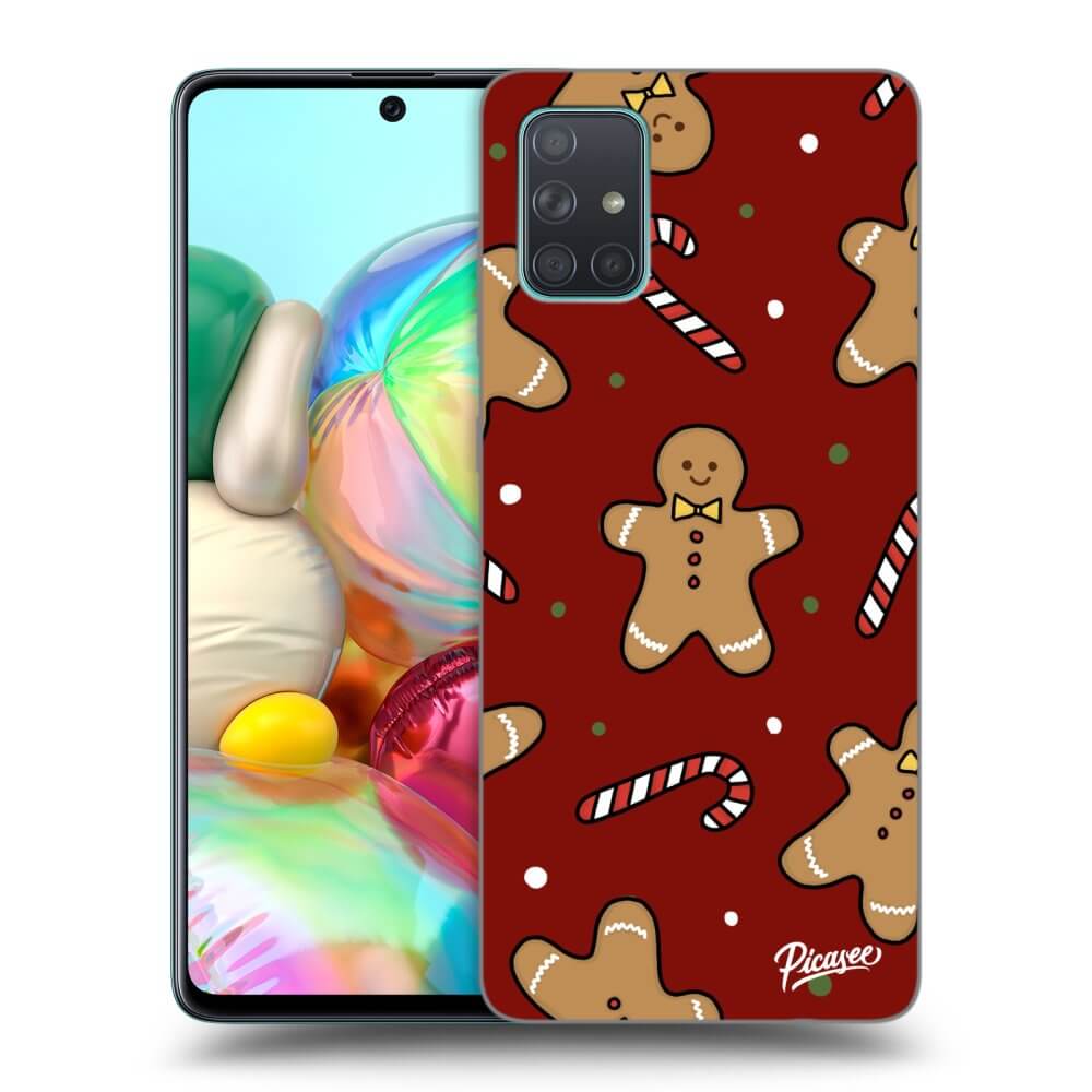 Picasee silikónový čierny obal pre Samsung Galaxy A71 A715F - Gingerbread 2
