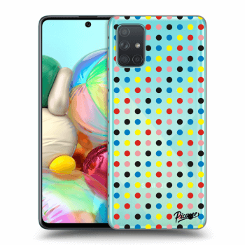 Picasee silikónový prehľadný obal pre Samsung Galaxy A71 A715F - Colorful dots