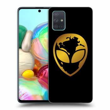 Obal pre Samsung Galaxy A71 A715F - EARTH - Gold Alien 3.0