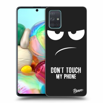 Picasee silikónový čierny obal pre Samsung Galaxy A71 A715F - Don't Touch My Phone