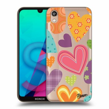 Picasee silikónový prehľadný obal pre Honor 8S - Colored heart