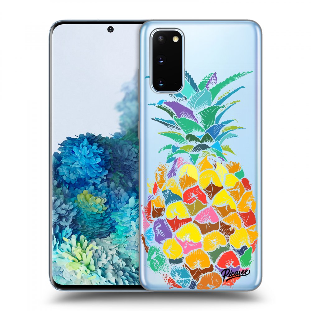Picasee silikónový prehľadný obal pre Samsung Galaxy S20 G980F - Pineapple
