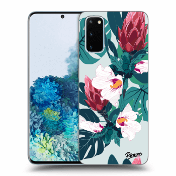 Picasee silikónový čierny obal pre Samsung Galaxy S20 G980F - Rhododendron