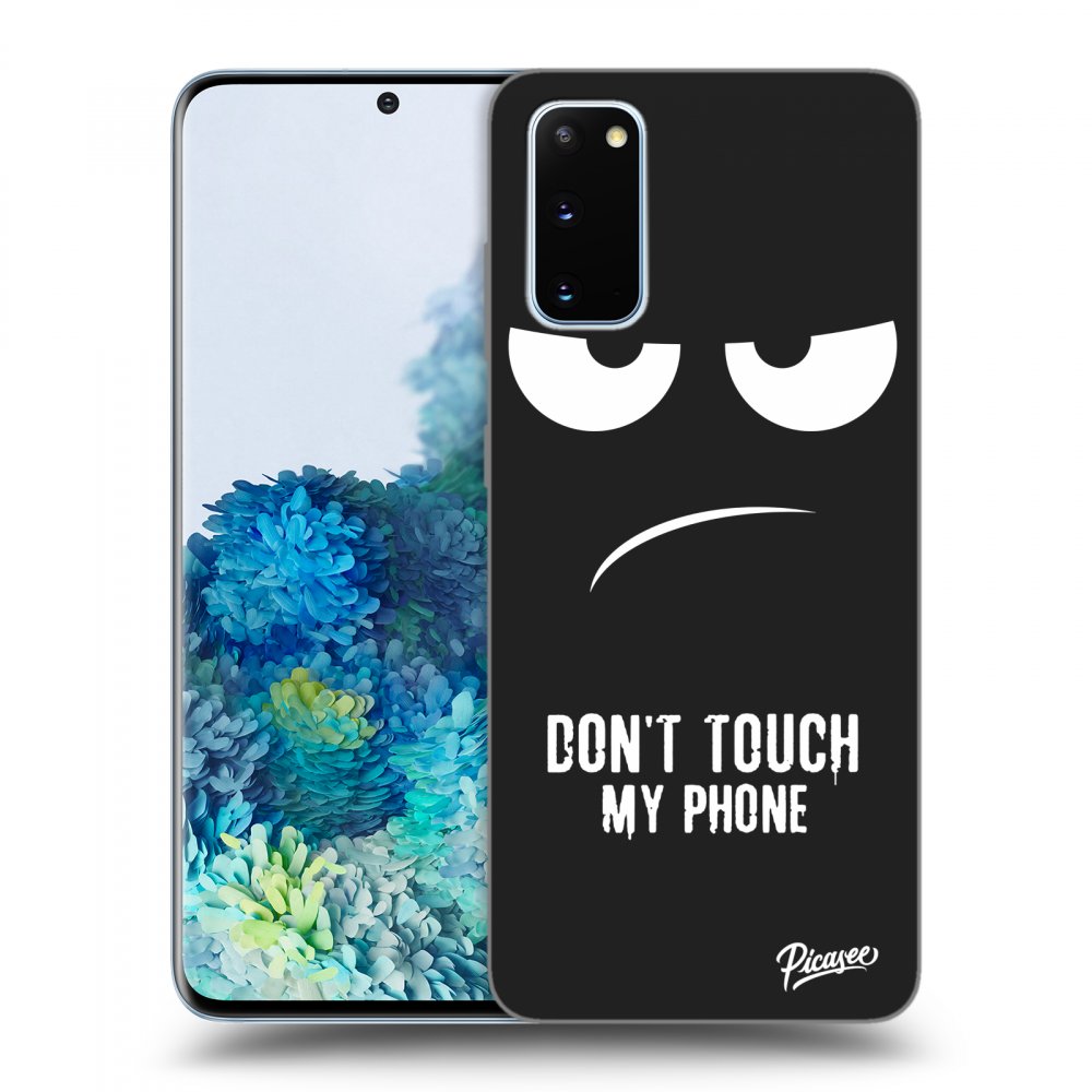 Picasee silikónový čierny obal pre Samsung Galaxy S20 G980F - Don't Touch My Phone