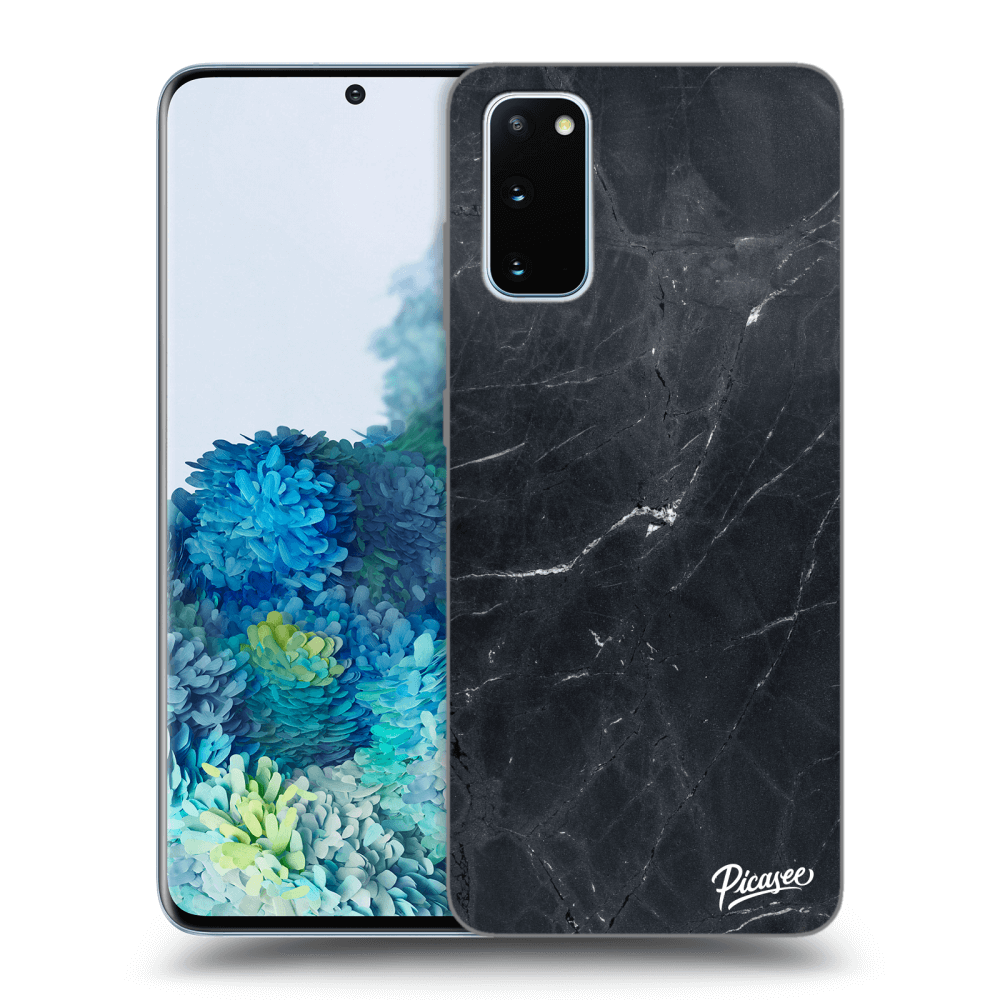 Picasee silikónový prehľadný obal pre Samsung Galaxy S20 G980F - Black marble