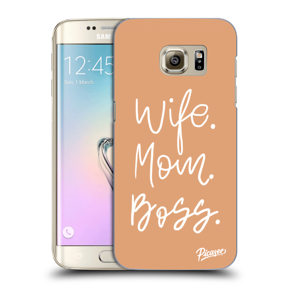 Picasee silikónový prehľadný obal pre Samsung Galaxy S7 Edge G935F - Boss Mama