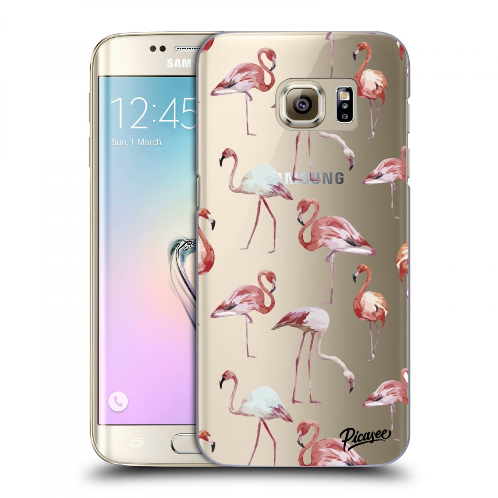 Picasee silikónový prehľadný obal pre Samsung Galaxy S7 Edge G935F - Flamingos