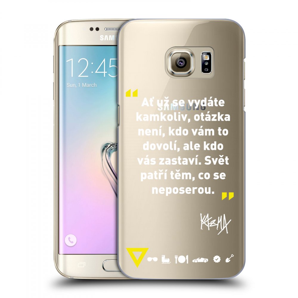Picasee silikónový prehľadný obal pre Samsung Galaxy S7 Edge G935F - Kazma - SVĚT PATŘÍ TĚM, CO SE NEPOSEROU