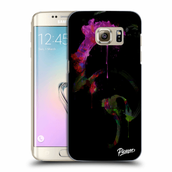 Picasee silikónový prehľadný obal pre Samsung Galaxy S7 Edge G935F - Peony black