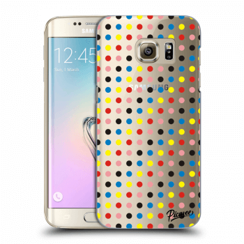 Picasee silikónový prehľadný obal pre Samsung Galaxy S7 Edge G935F - Colorful dots