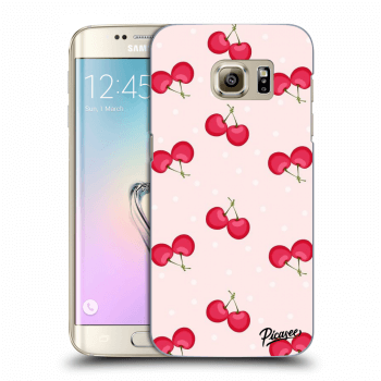 Picasee silikónový prehľadný obal pre Samsung Galaxy S7 Edge G935F - Cherries