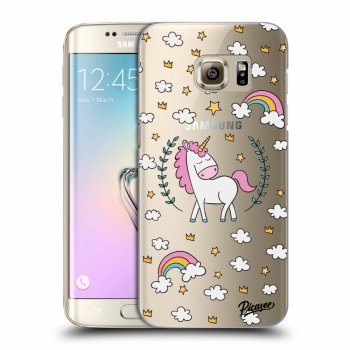 Picasee silikónový prehľadný obal pre Samsung Galaxy S7 Edge G935F - Unicorn star heaven