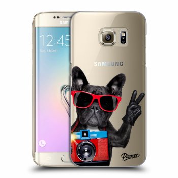 Picasee silikónový prehľadný obal pre Samsung Galaxy S7 Edge G935F - French Bulldog