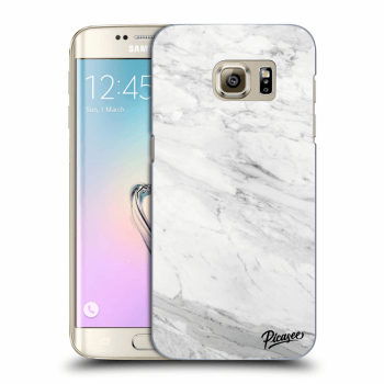 Picasee silikónový prehľadný obal pre Samsung Galaxy S7 Edge G935F - White marble
