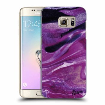 Picasee silikónový prehľadný obal pre Samsung Galaxy S7 Edge G935F - Purple glitter