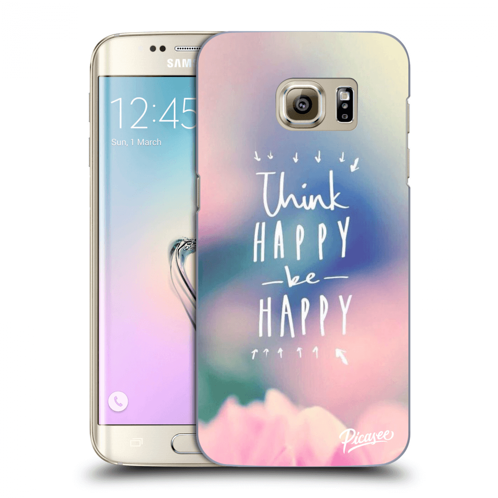 Picasee silikónový prehľadný obal pre Samsung Galaxy S7 Edge G935F - Think happy be happy