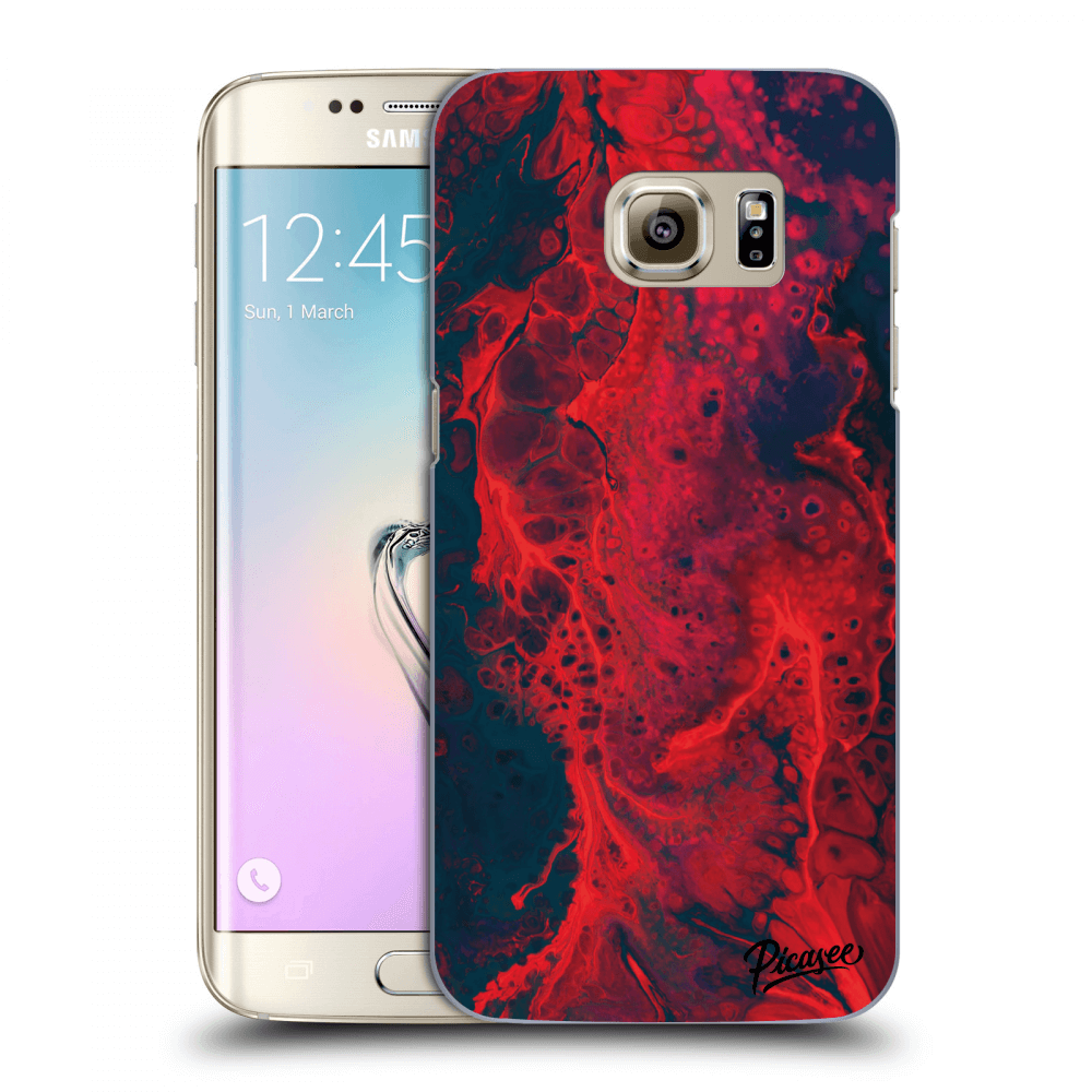 Picasee silikónový prehľadný obal pre Samsung Galaxy S7 Edge G935F - Organic red