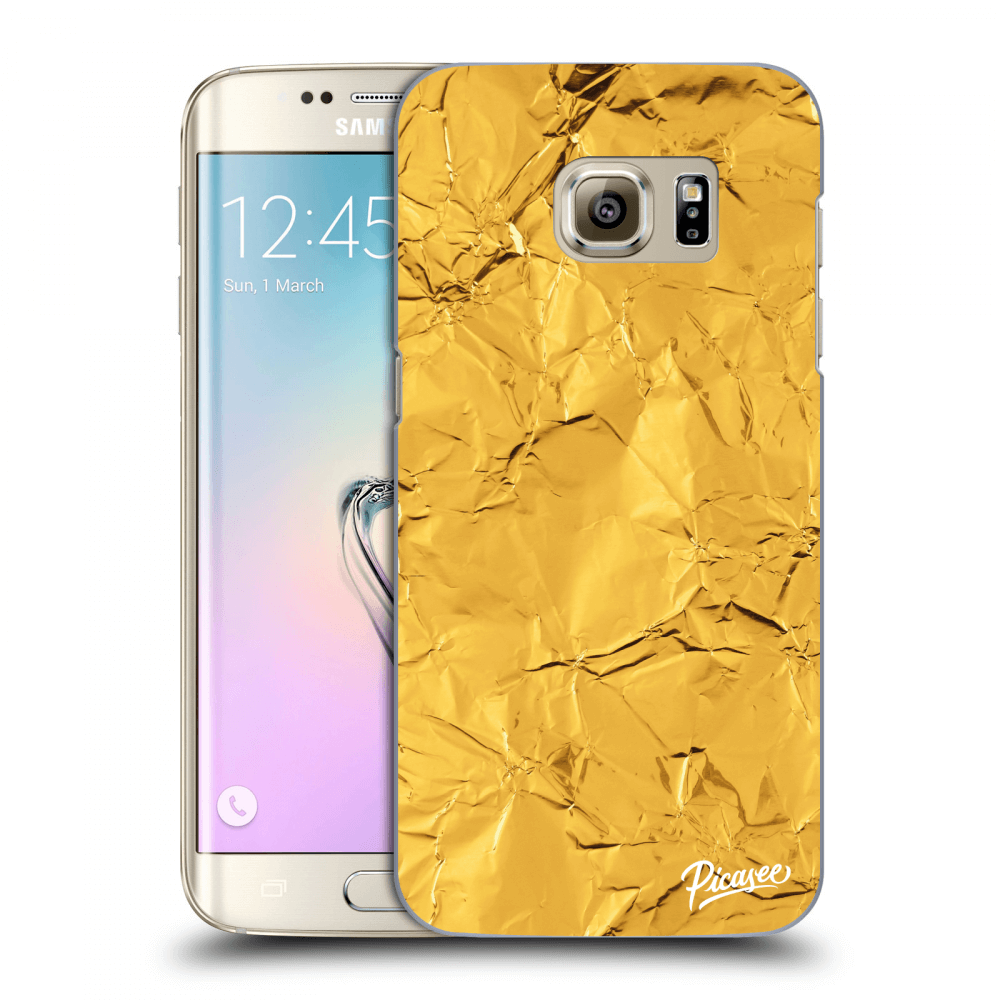 Picasee silikónový prehľadný obal pre Samsung Galaxy S7 Edge G935F - Gold
