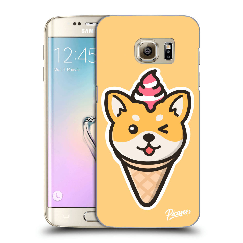 Picasee silikónový prehľadný obal pre Samsung Galaxy S7 Edge G935F - Ice Cream Shiba