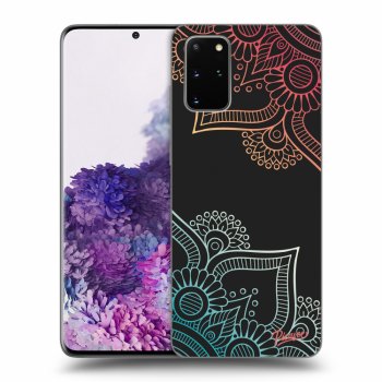 Picasee silikónový čierny obal pre Samsung Galaxy S20+ G985F - Flowers pattern