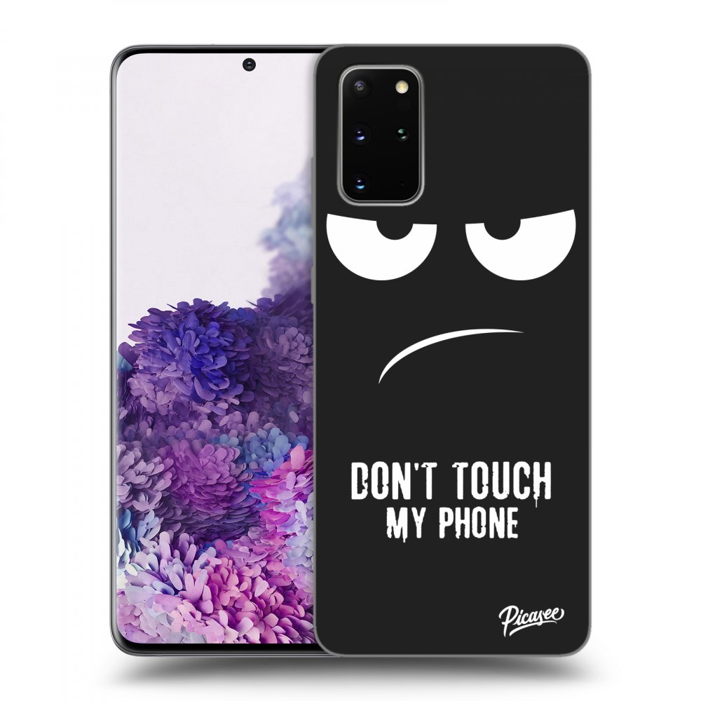 Picasee silikónový čierny obal pre Samsung Galaxy S20+ G985F - Don't Touch My Phone