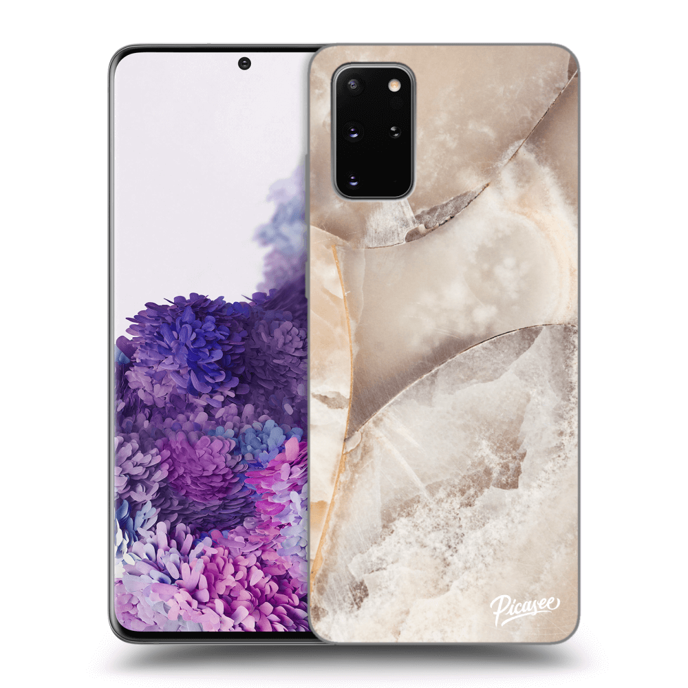 Picasee silikónový prehľadný obal pre Samsung Galaxy S20+ G985F - Cream marble